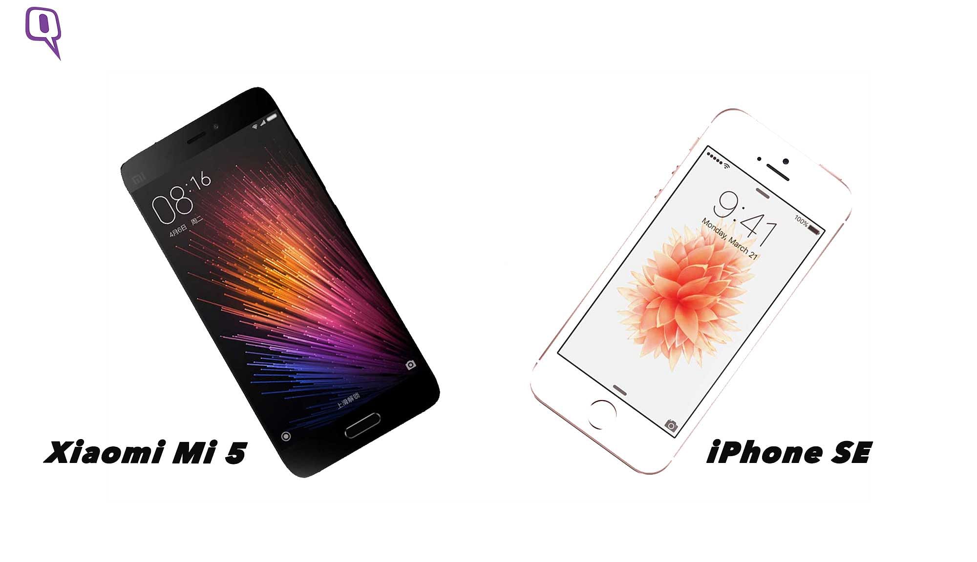 We think that both Xiaomi Mi 5 and Apple iPhone SE are expensive. (Photo: <b>The Quint</b>)