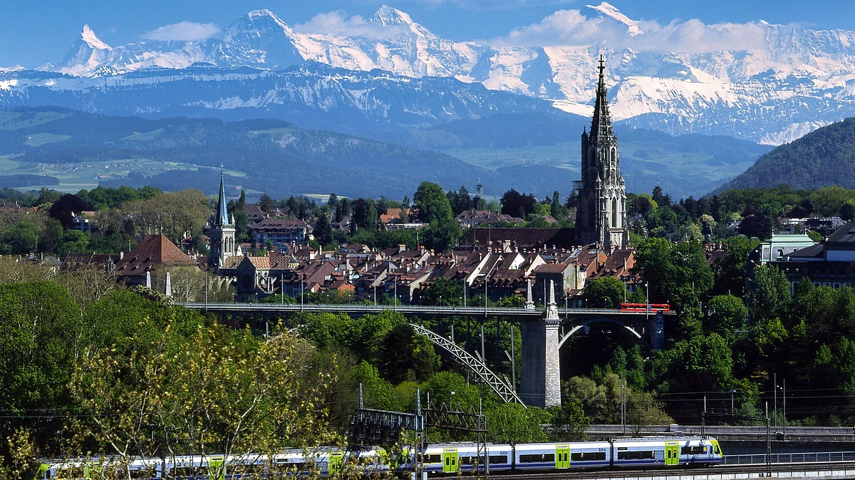 Bern – a view of the cathedral from a distance. (Photo Courtesy: Switzerland Tourism)