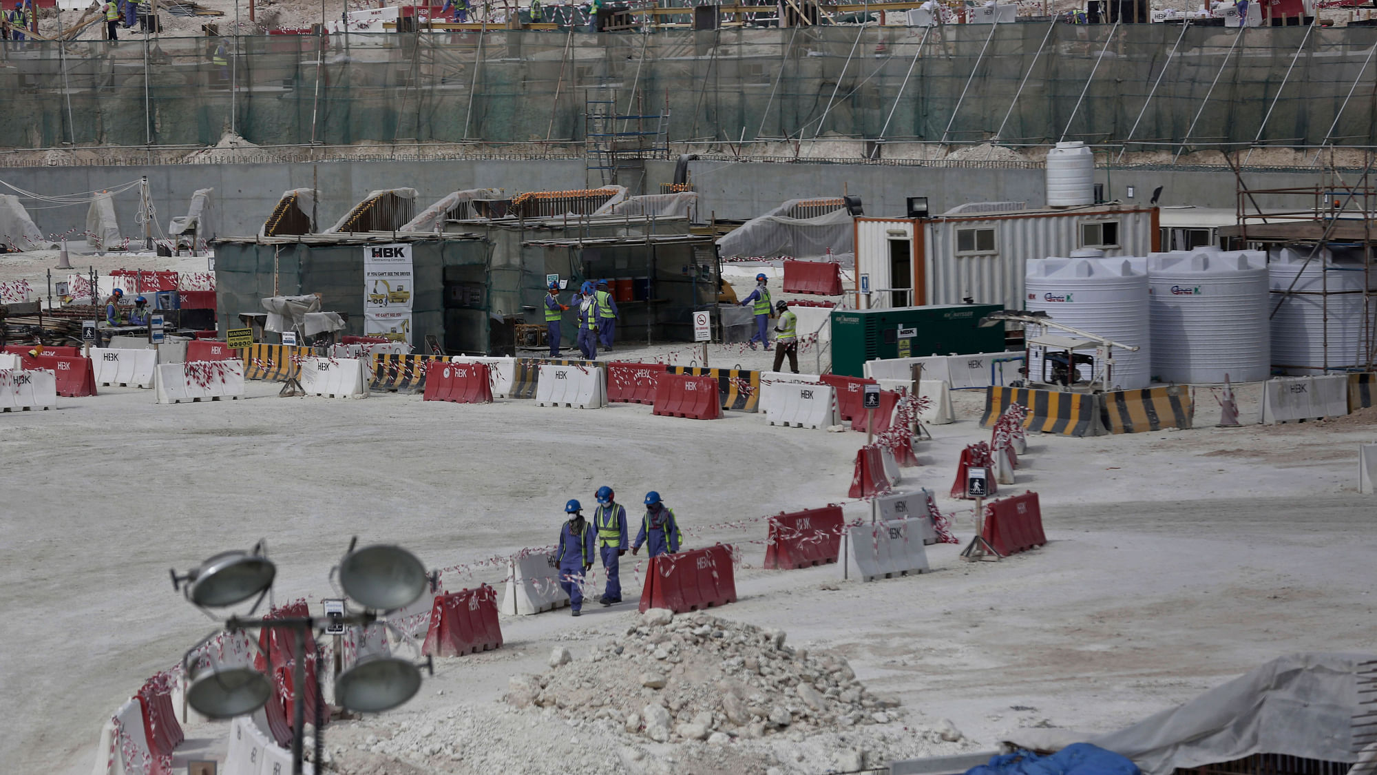 File photo of a under construction stadium in Qatar (Photo: AP)&nbsp;