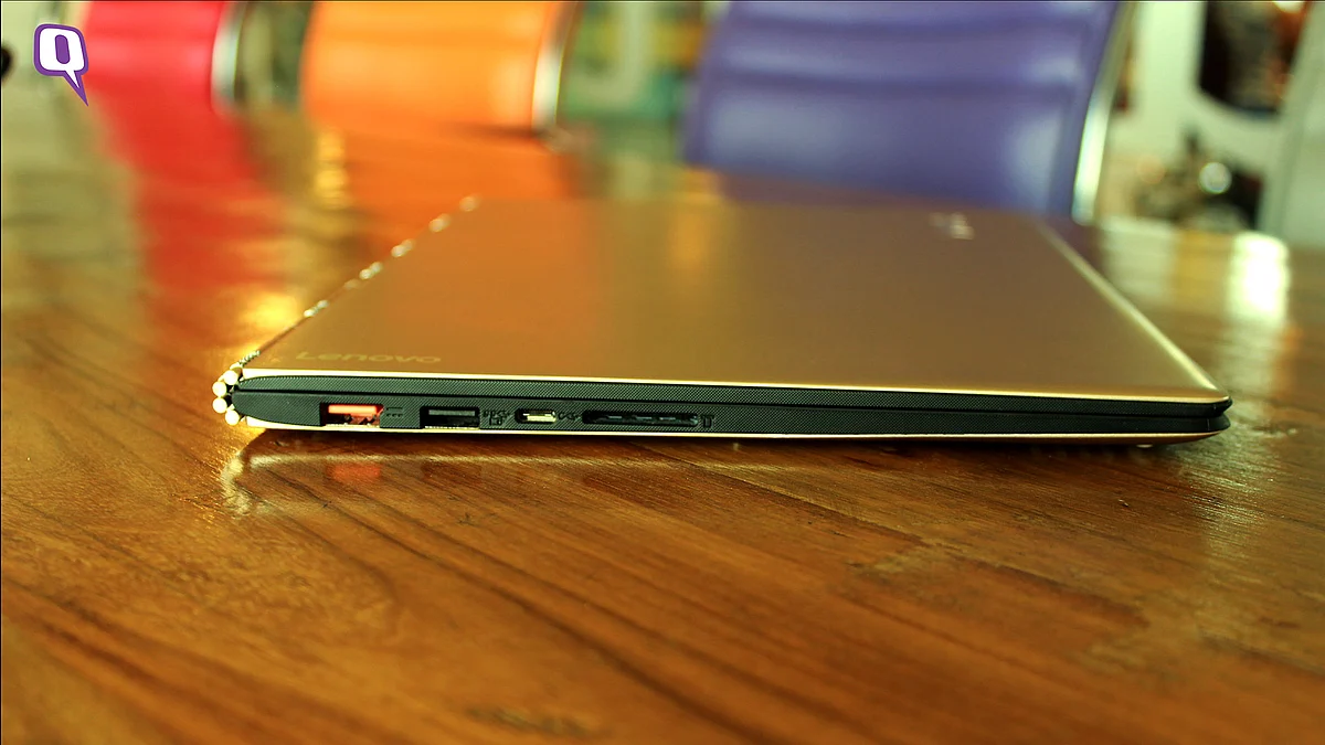 Lot of ports on offer with the Lenovo Yoga 900. (Photo: <b>The Quint</b>)