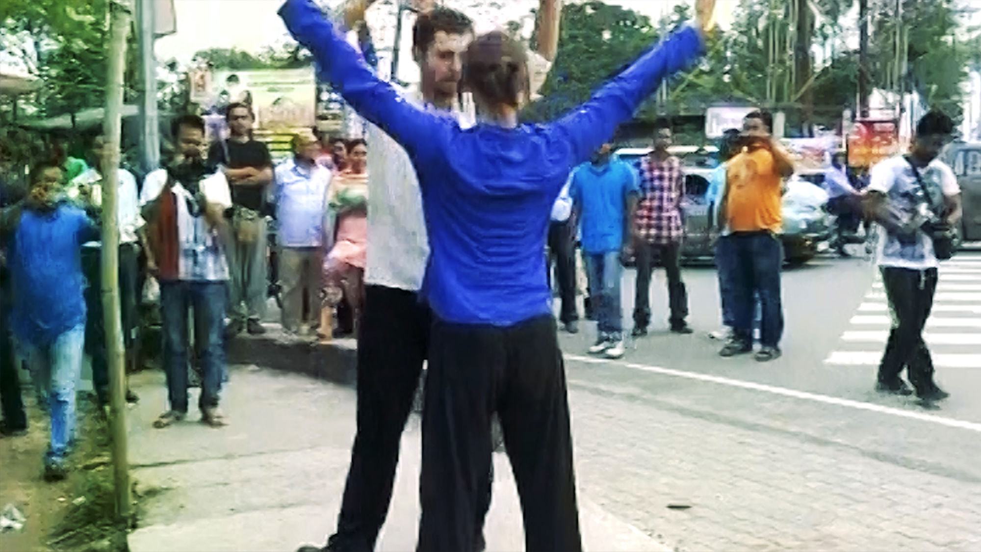 Jennifer and Gregory are French dancers travelling around the world on a ten month journey with their project ‘Cross Dancers’. (Photo: ANI Screengrab)