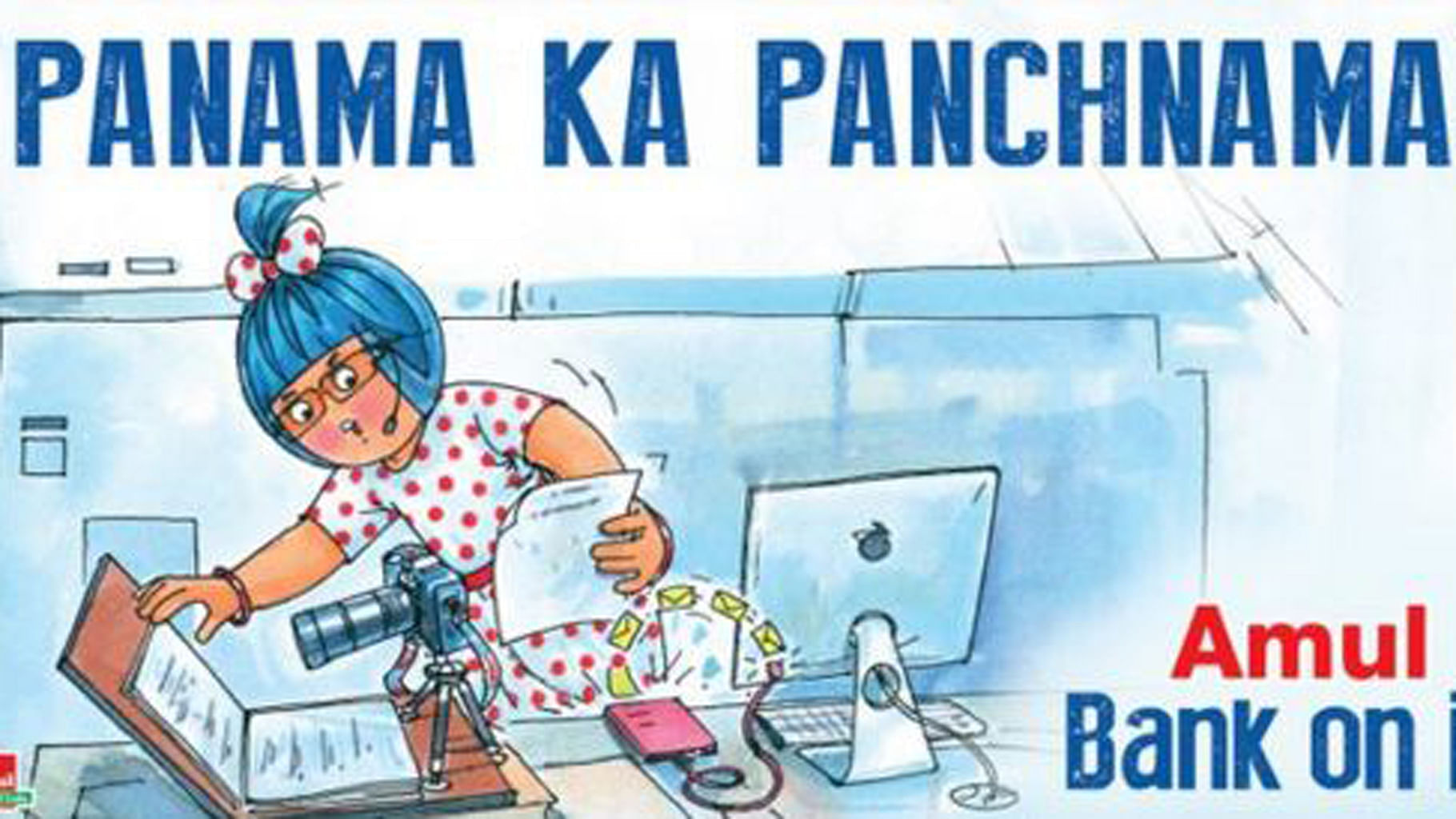 Amul India takes a dig at the Panama papers leak. (Photo Courtesy: Twitter/<a href="https://twitter.com/Amul_Coop/status/717692482528485376">@Amul_Coop</a>)