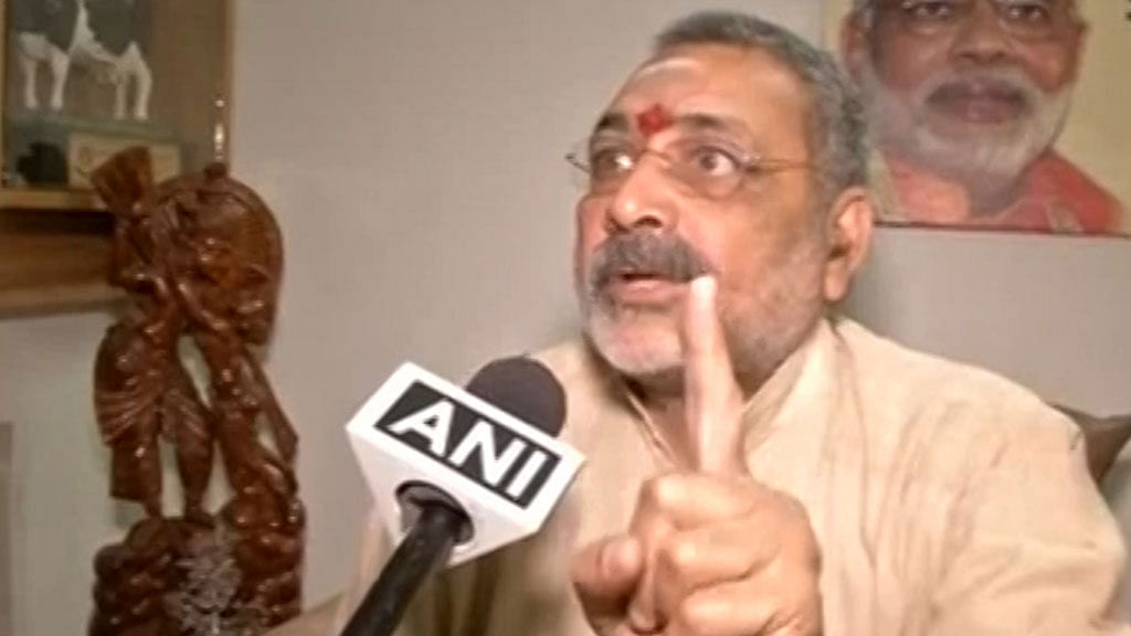 Giriraj Singh said there is a need to make laws to control population in India. (Photo: ANI screengrab)