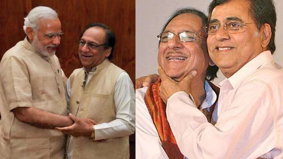 Ghulam Ali with Prime Minister Narendra Modi (left) and India’s ghazal legend Jagjit Singh. (Photo: <b>The Quint</b>)