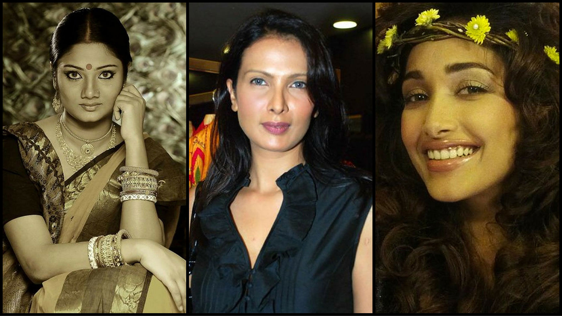 Deceased actresses Disha Ganguly, Viveka Babajee, and Jiah Khan (left to right). (Photo: <b>The Quint</b>)