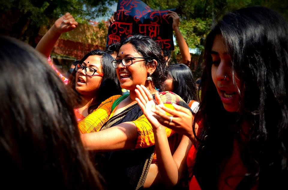 Women students are taking to the streets, protesting the discriminatory rules of college hostels.