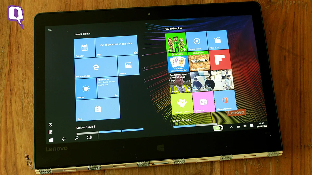 The Lenovo Yoga 900 in tablet mode. (Photo: <b>The Quint</b>)