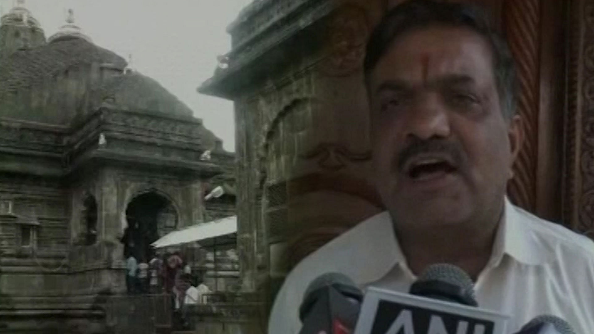 Trimbakeshwar Temple authorities do not wish to discriminate on the basis of gender and have restricted  the entry of men in the temple as well. (Photo: ANI Screengrab)