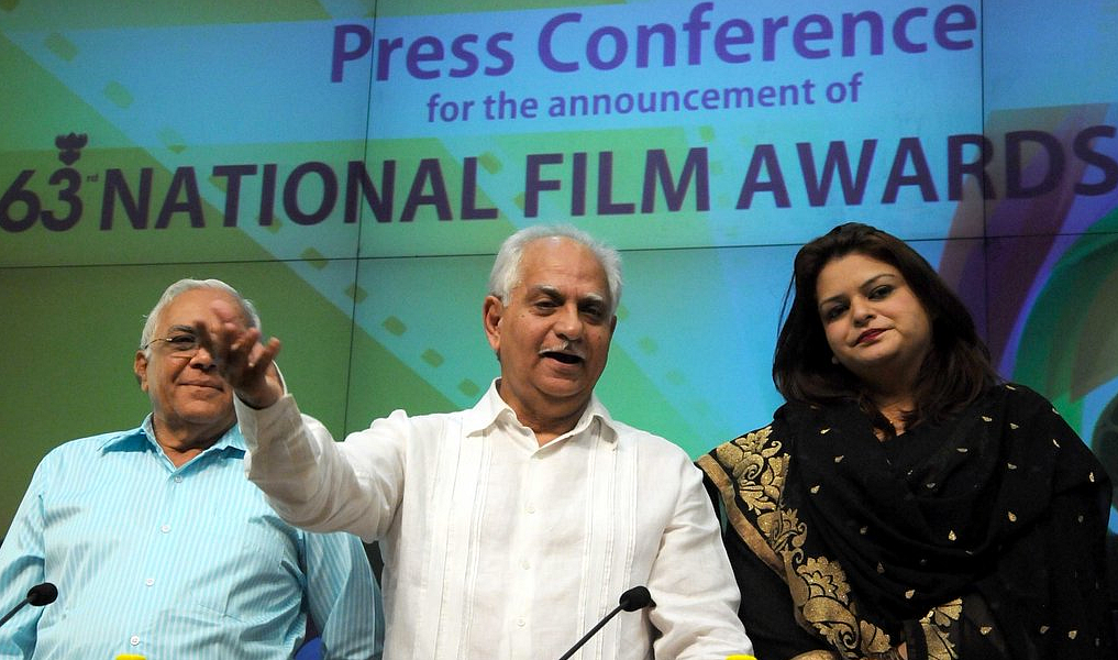 Filmmaker Ramesh Sippy at the press conference to announce the 63rd National Film Awards (Photo courtesy: Twitter)