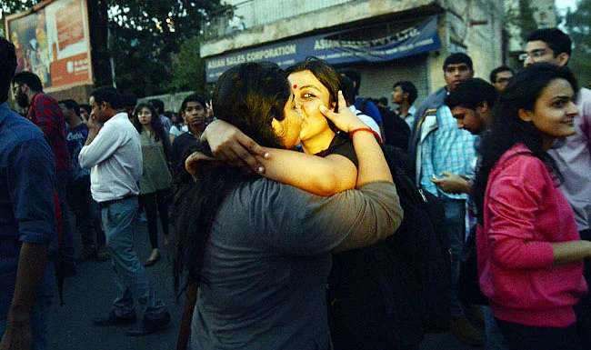 My ‘Kiss of Love’ campaign photo that went viral. (Photo: Dyuti Sudipta)