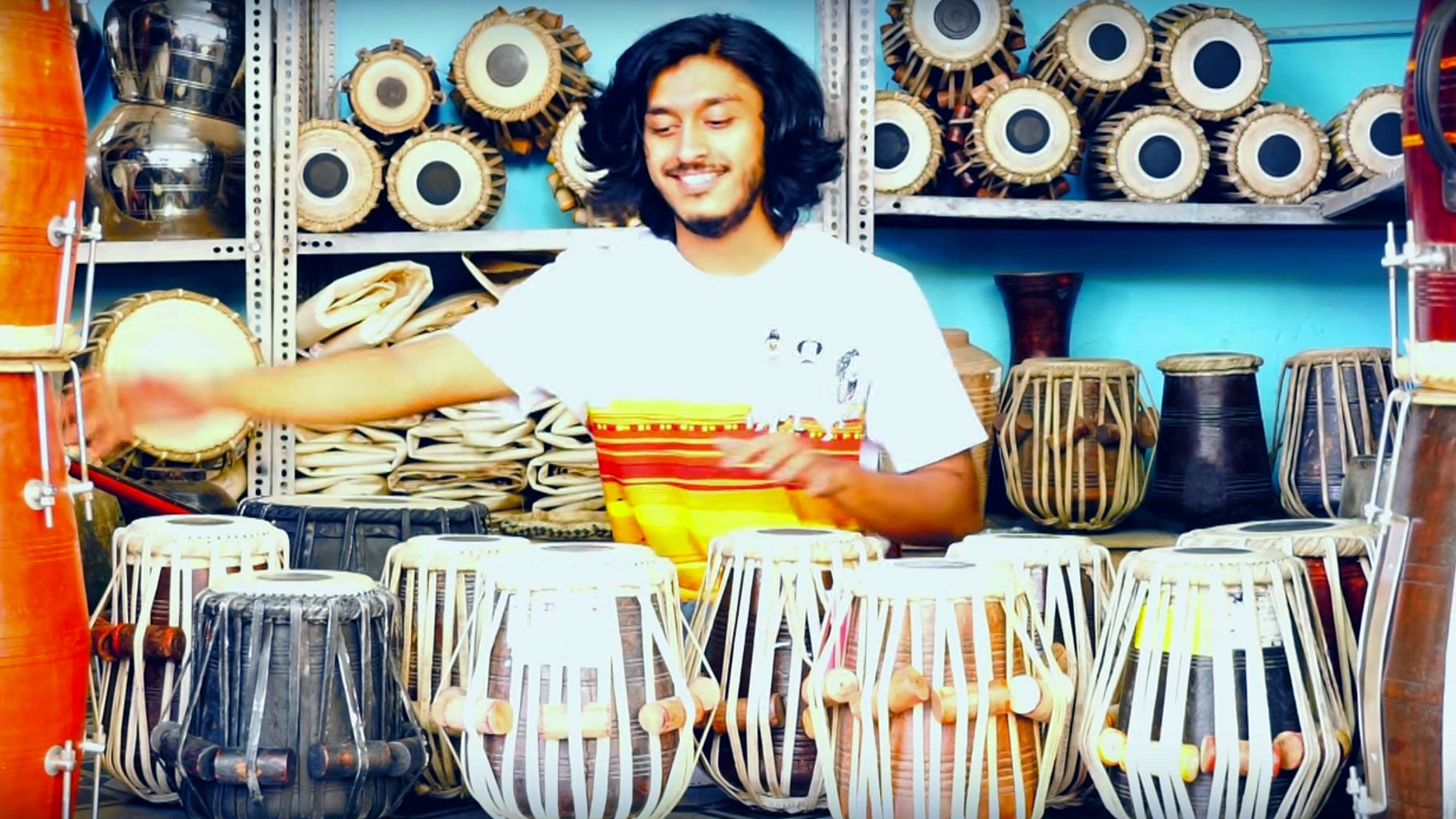 Karan Chitra Deshmukh uses 10 tablas to recreate GoT’s show open. (Photo Courtesy: YouTube screengrab)