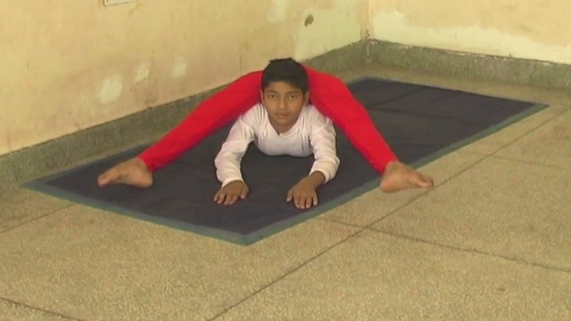 

Rishabh Jha’s flexibility and passion for yoga allows him to twist his body with ease. (Photo: ANI screengrab)