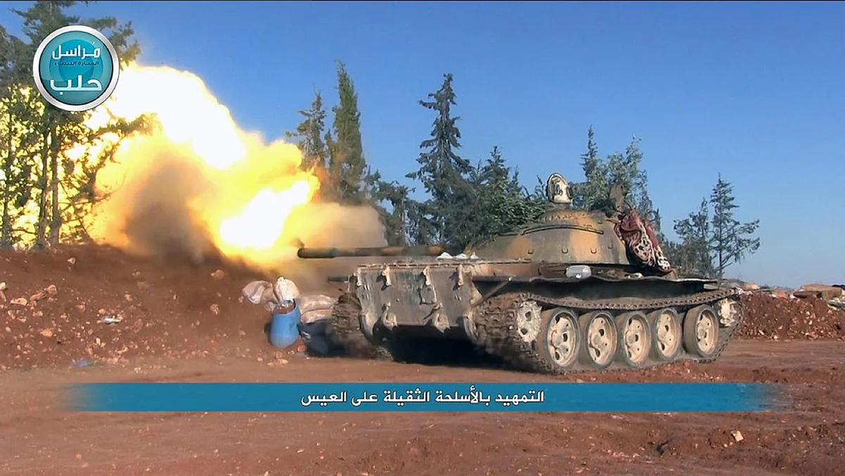 In this image posted on the Twitter page of Syria’s al-Qaida-linked Nusra Front on Friday, 1 April 2016, when they attacked al-Ais in Aleppo province, Syria. (Photo: AP)