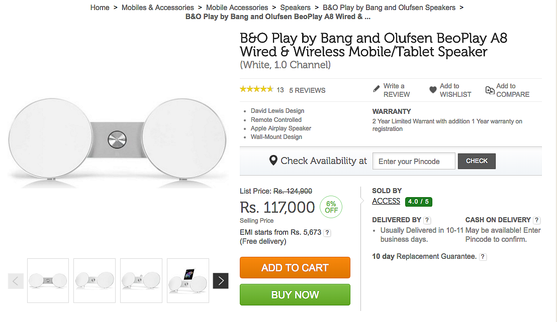 Price: Rs 1,17,000 (Photo: Flipkart)