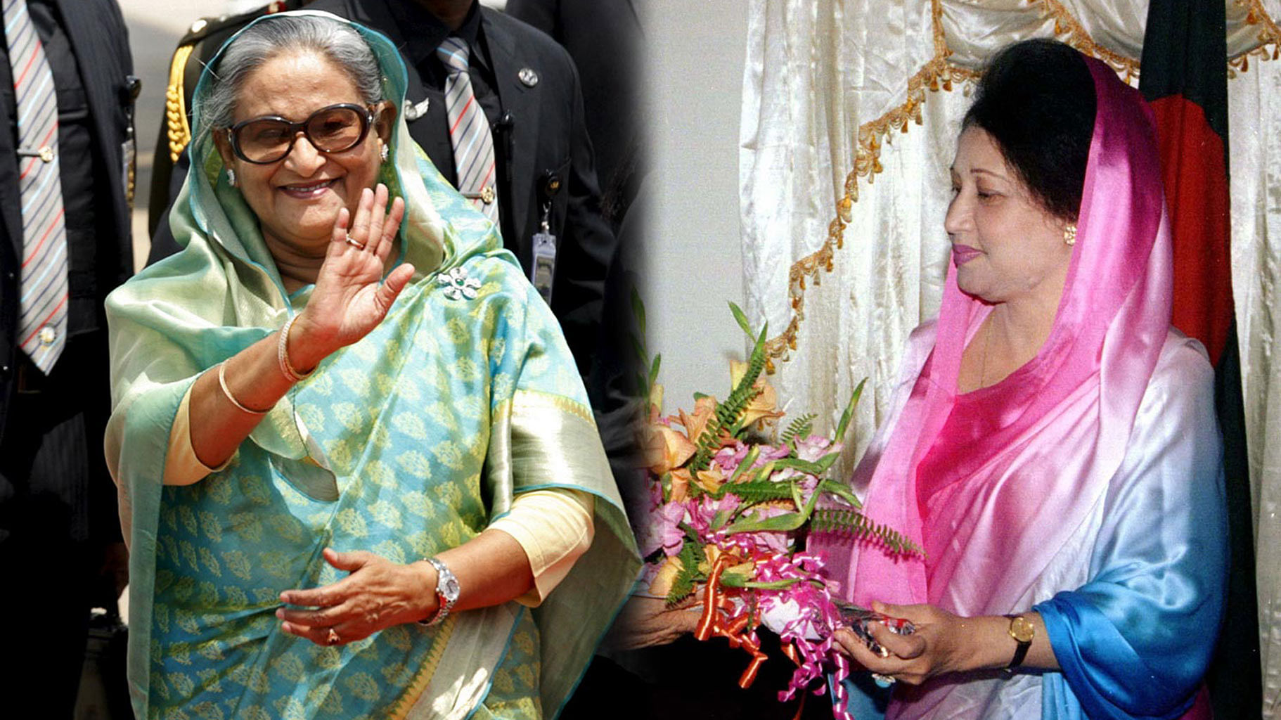 

Bangladesh Prime Minister Sheikh Hasina (left) and Opposition leader Khaleda Zia. (Photo: <b>The Quint</b>)