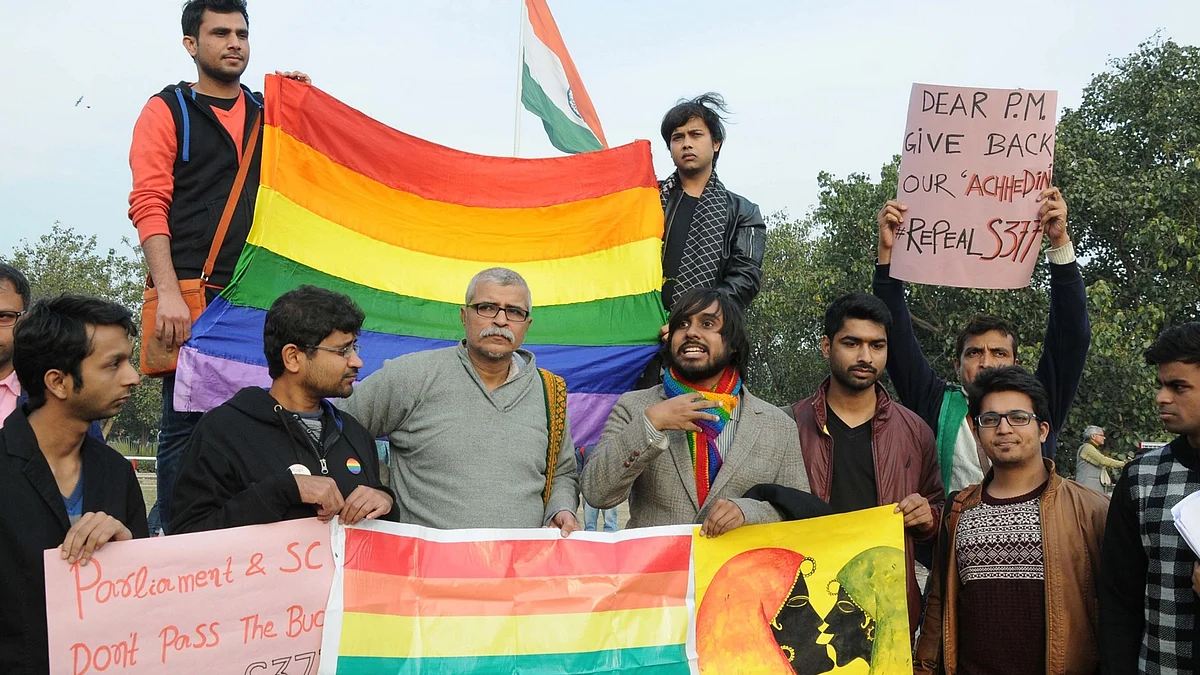 LGBT supporters participate in Aazadi-e-Badlav march at Delhi’s Connaught Place on December 27, 2015. (Photo: IANS)