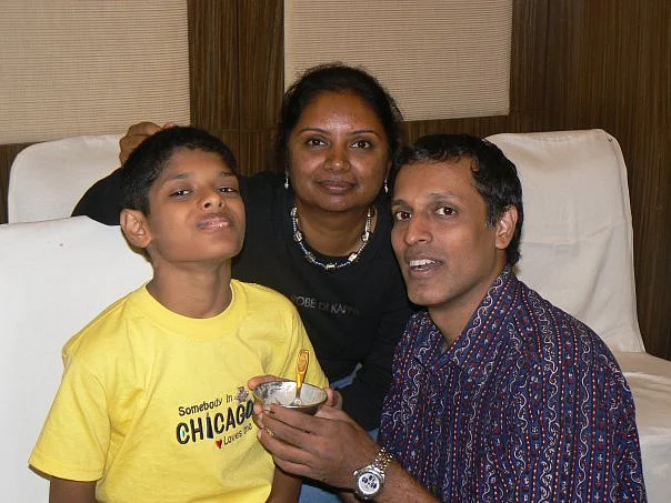 Me and my boys at a Diwali party in 2008. (Photo courtesy: Chitra Iyer)