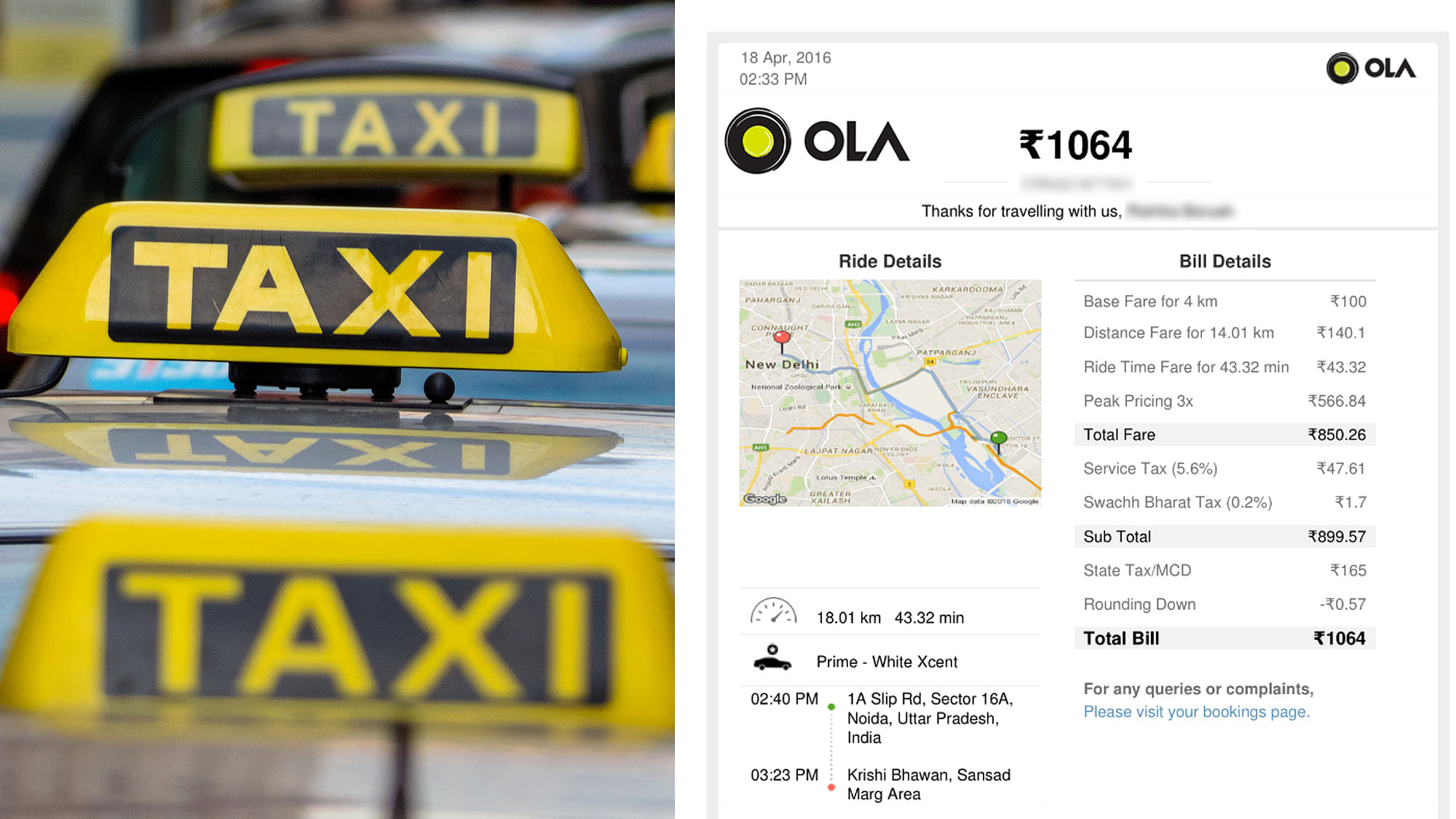 Demand-supply argument being offered by private taxi players is not enough to explain surge pricing. (Photo:<b> The Quint</b>)