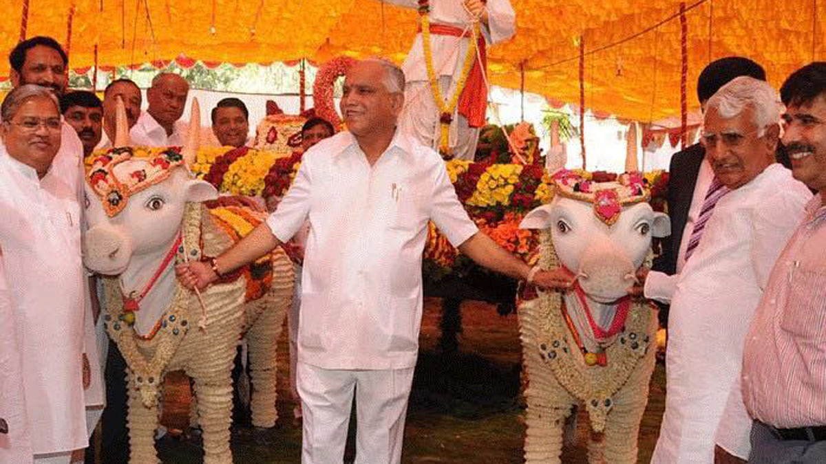 A series of party mergers, coalition and deaths of leader, resulted in BSY becoming the Lingayat leader he is. 
