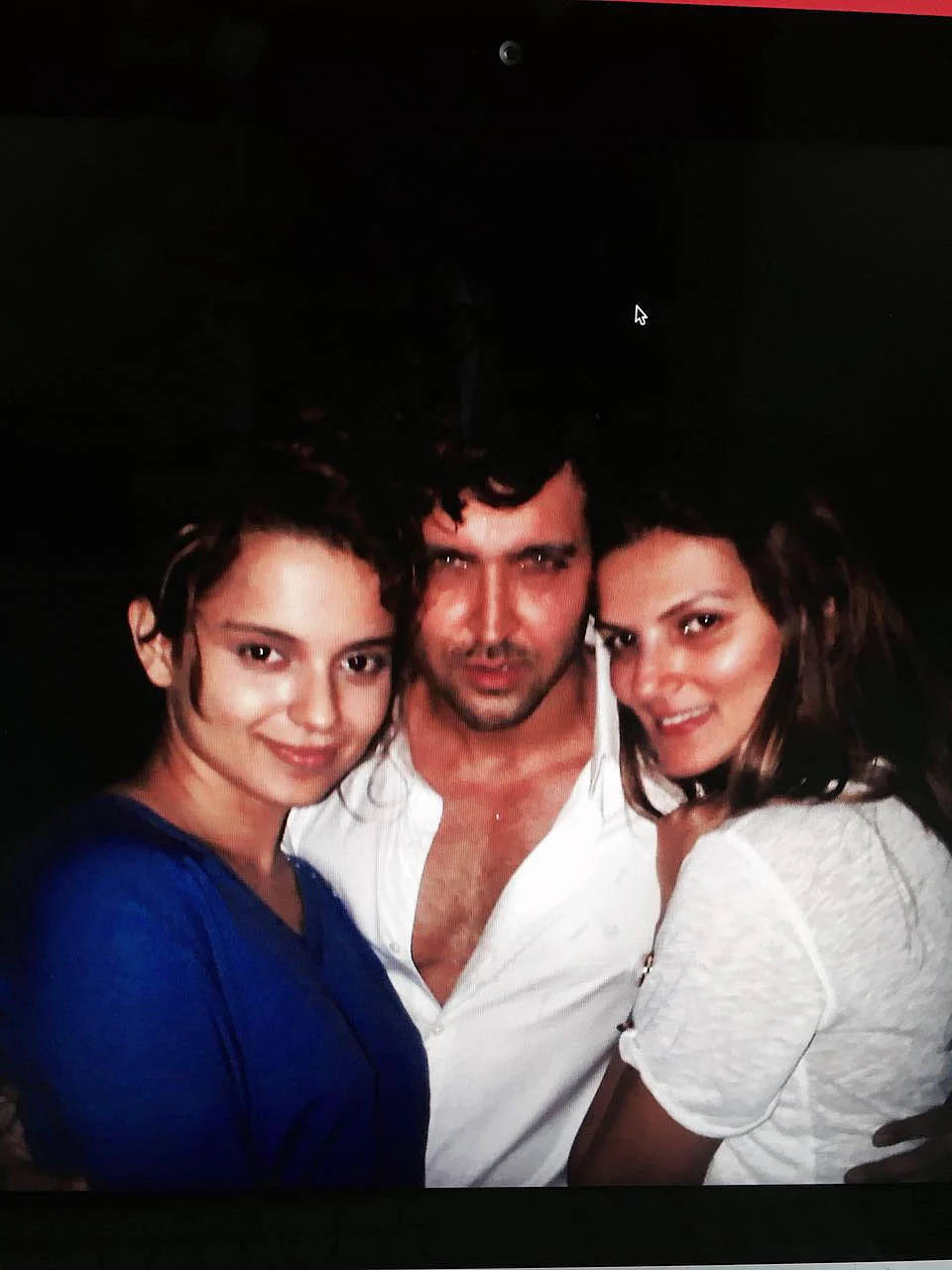 Hrithik Roshan seen with Kangana Ranaut from the same party
