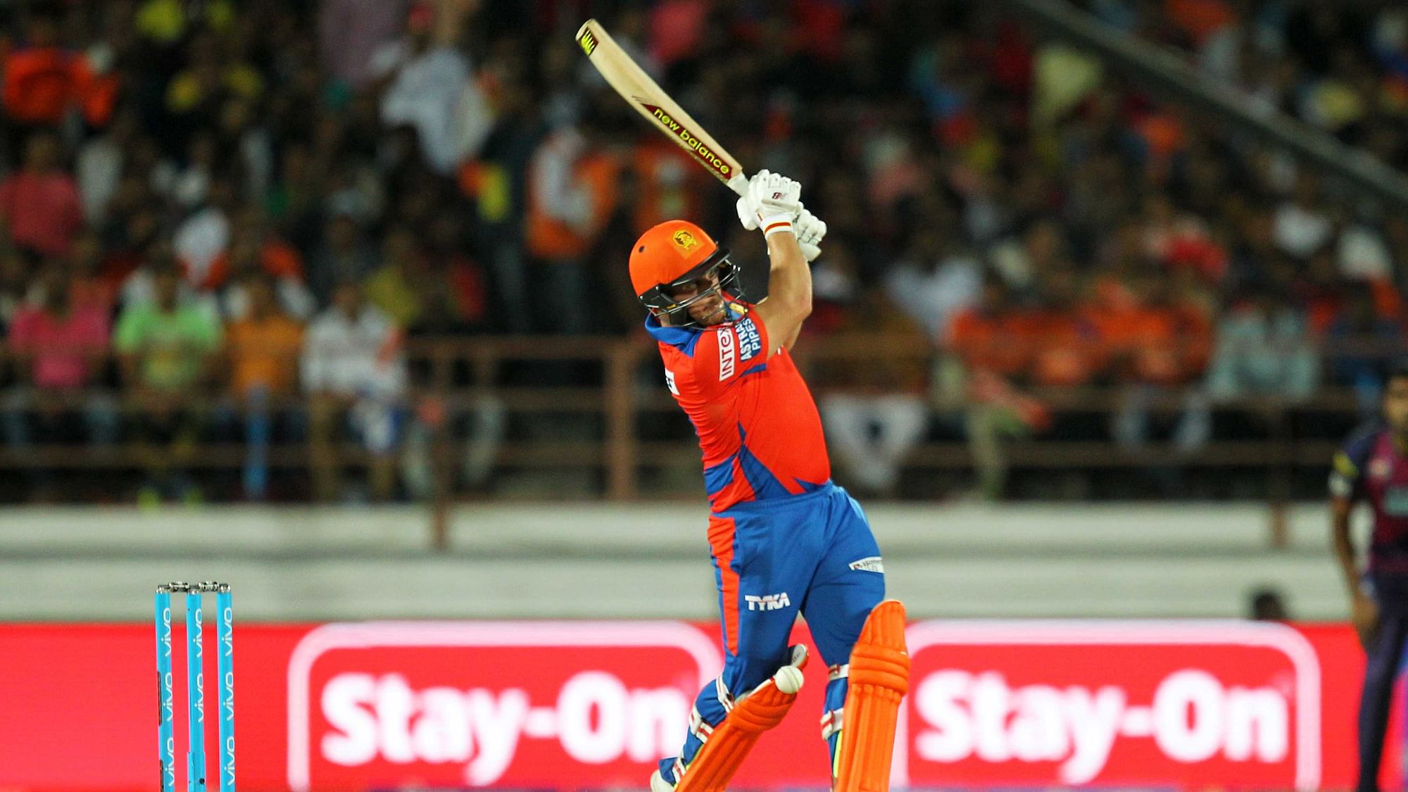 Aaron Finch scored 50 of 33 balls to give GL a blazing start (Photo: BCCI)