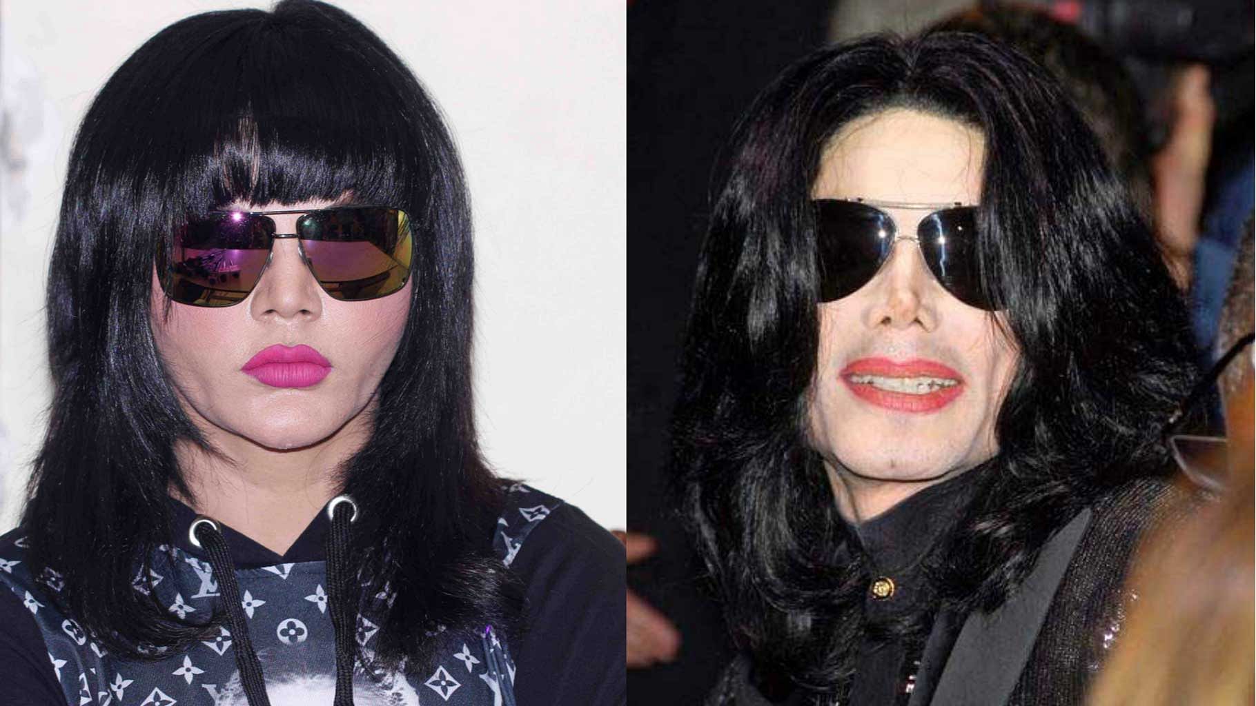 Spot the difference: Rakhi Sawant vs Michael Jackson (Photos: Yogen Shah / Twitter)