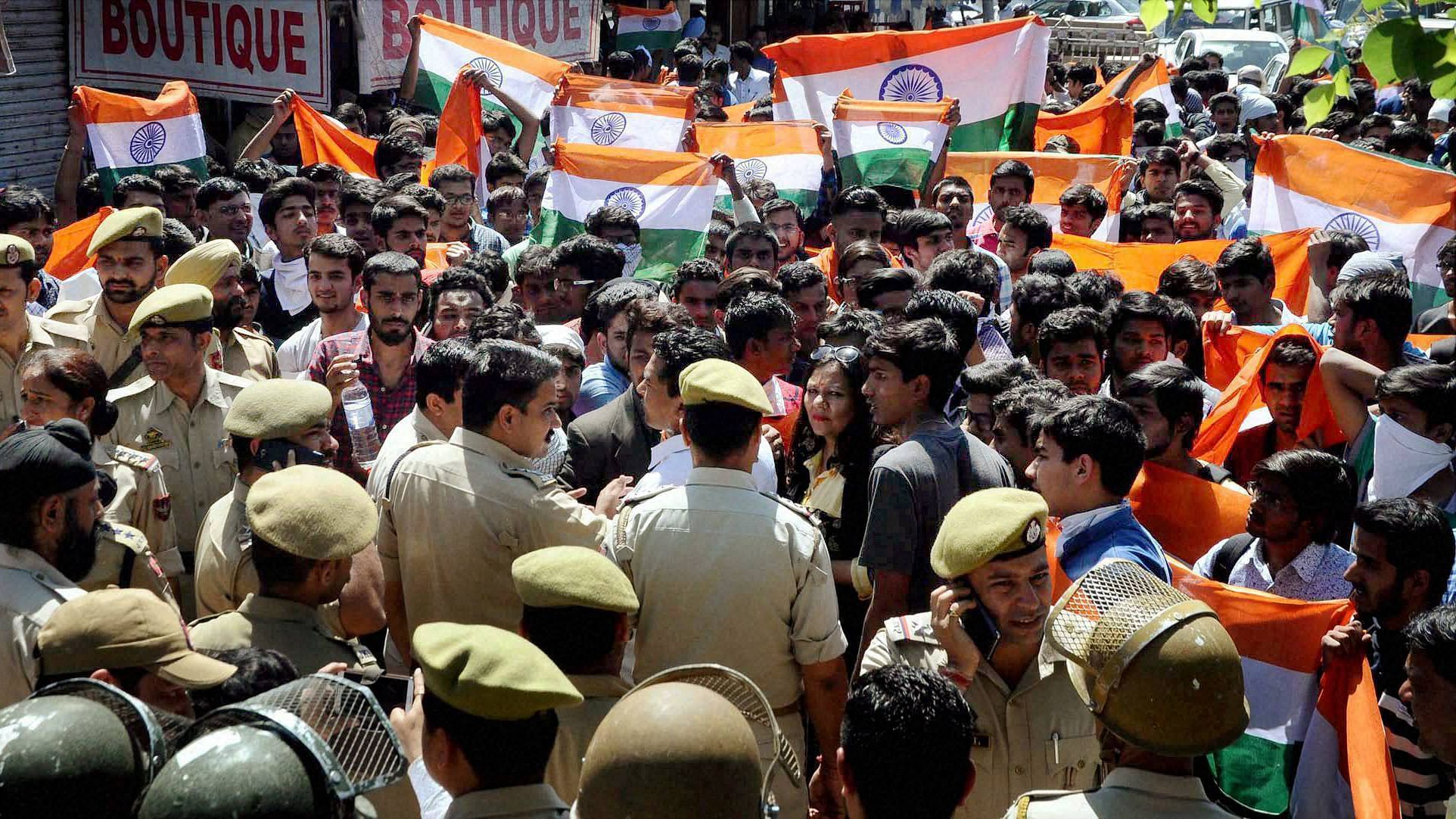Students held a rally demanding the shifting of the institution. (Photo: PTI)