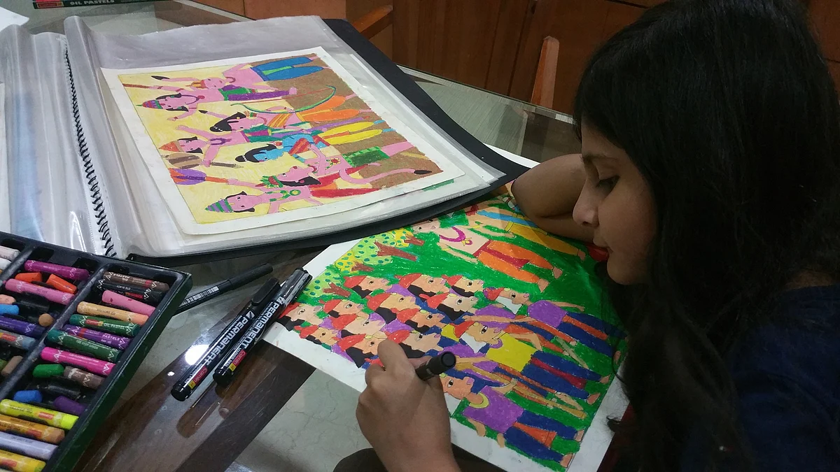 The parents helped the girls do abundant research – especially on Hanuman – the monkey god present in both the chosen mythologies. (Photo Courtesy: Priya Adhyaru Majithia)