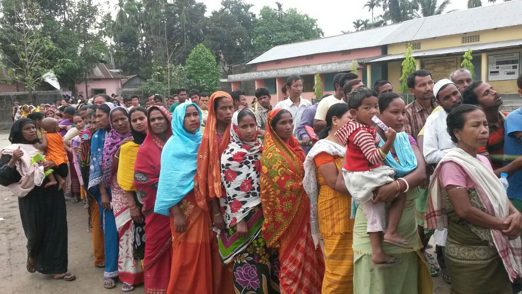 Voter in Kokrajhar, Assam during the second phase of Assembly election on Monday, 11 April 2016. (Photo: <b>The Quint</b>)