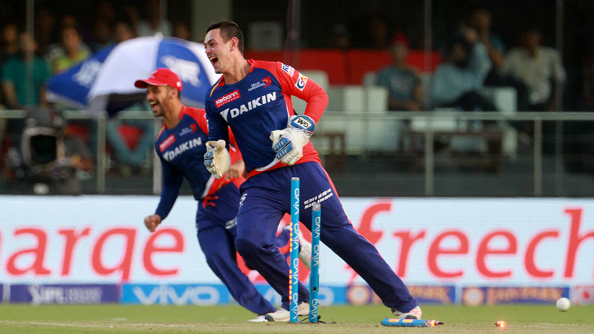In a thriller, Delhi Daredevils edged past Mumbai Indians by 10 runs in the last over. 