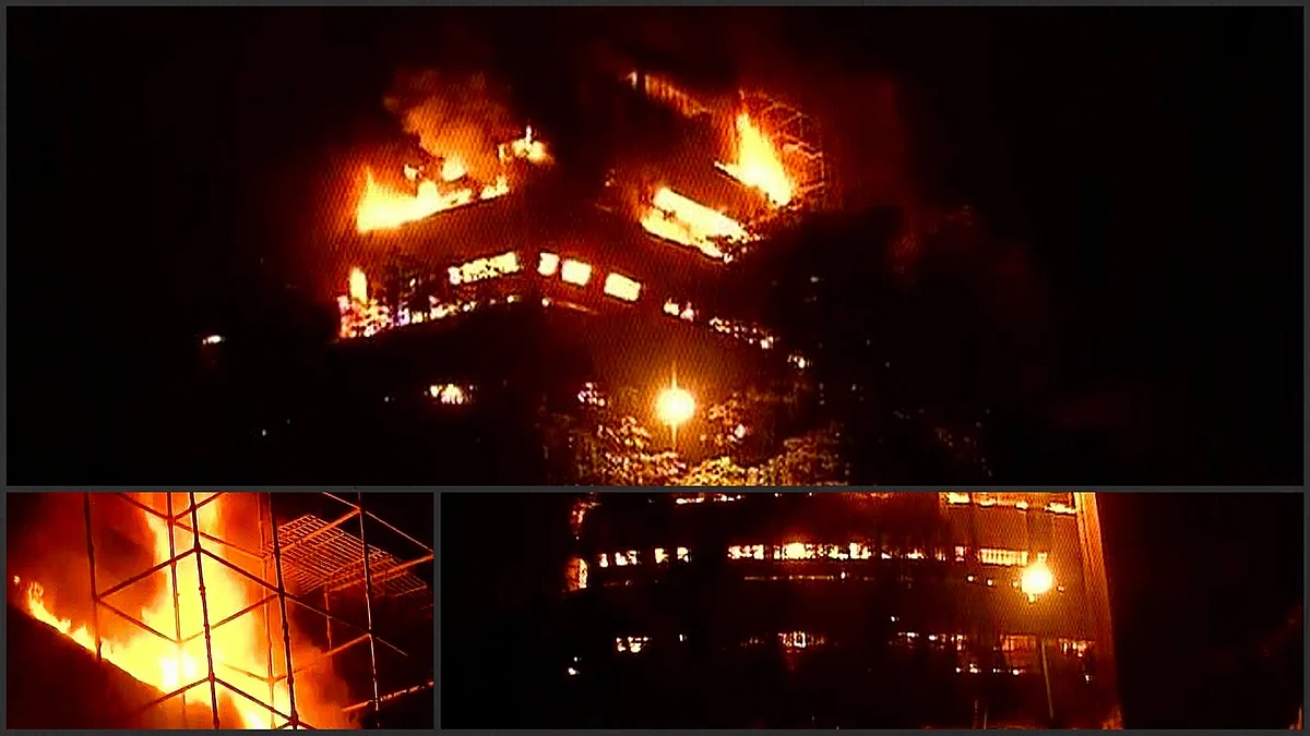 The building of National Museum of Natural History in Delhi in the early morning hours of Tuesday, 26 April 2016. (Photo: ANI/<b>The Quint</b>)