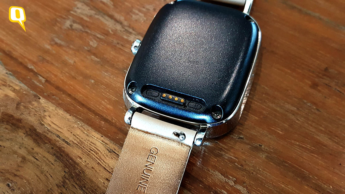This smartwatch runs on Android Wear and also works with the iPhone. 