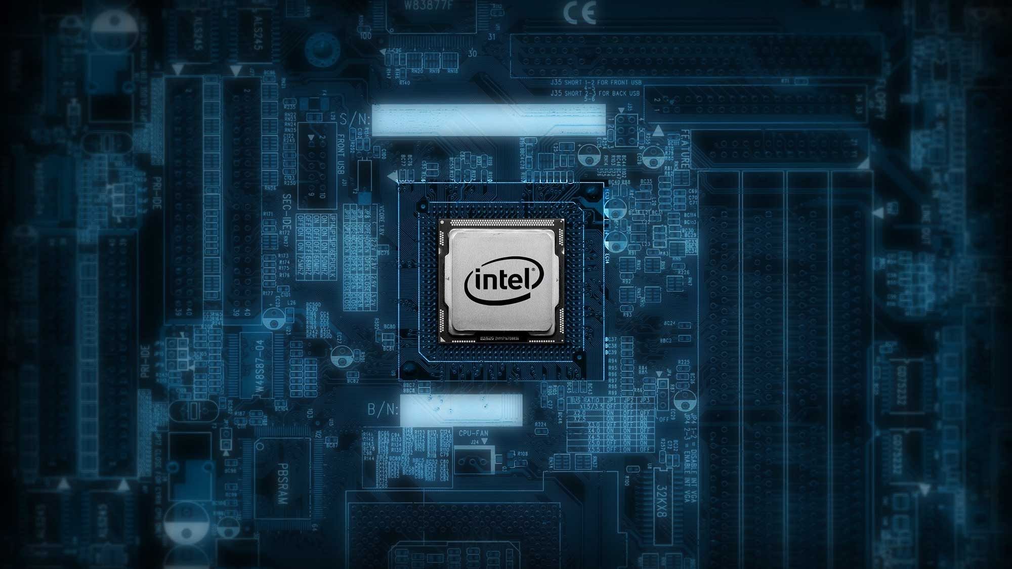 Intel chipset on a motherboard.&nbsp;