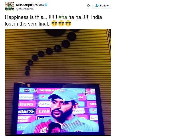 Screenshot of the deleted tweet.