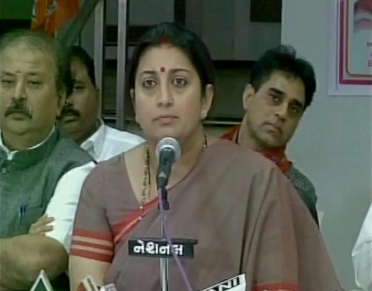 Human Resource Minister Smriti Irani on Wednesday, 6 April 2016. (Photo: ANI)