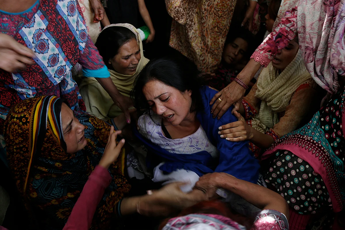 A woman mourns the death of her son in a suicide bombing in
Lahore that killed over 70 people.
(Photo: AP)