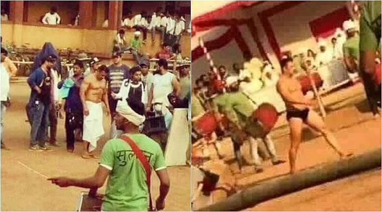 Salman Khan in a <i>langot </i>on the sets of <i>Sultan </i>(Photo courtesy: Twitter)