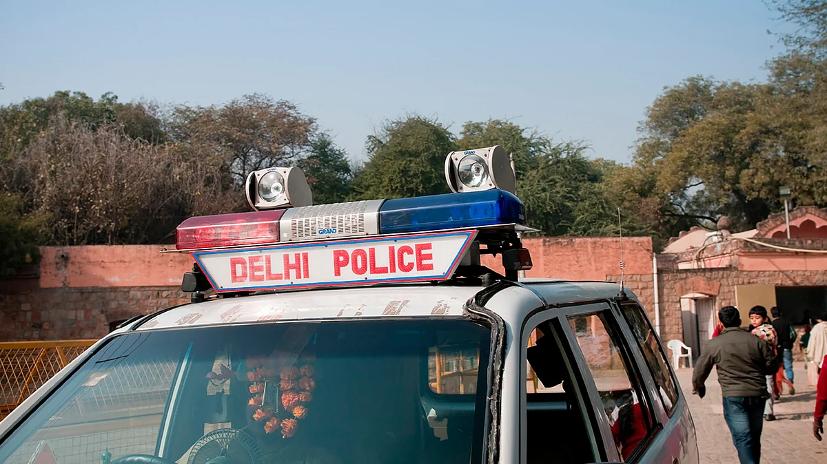 Delhi Police van parked on the road. (Photo: iStockphoto)