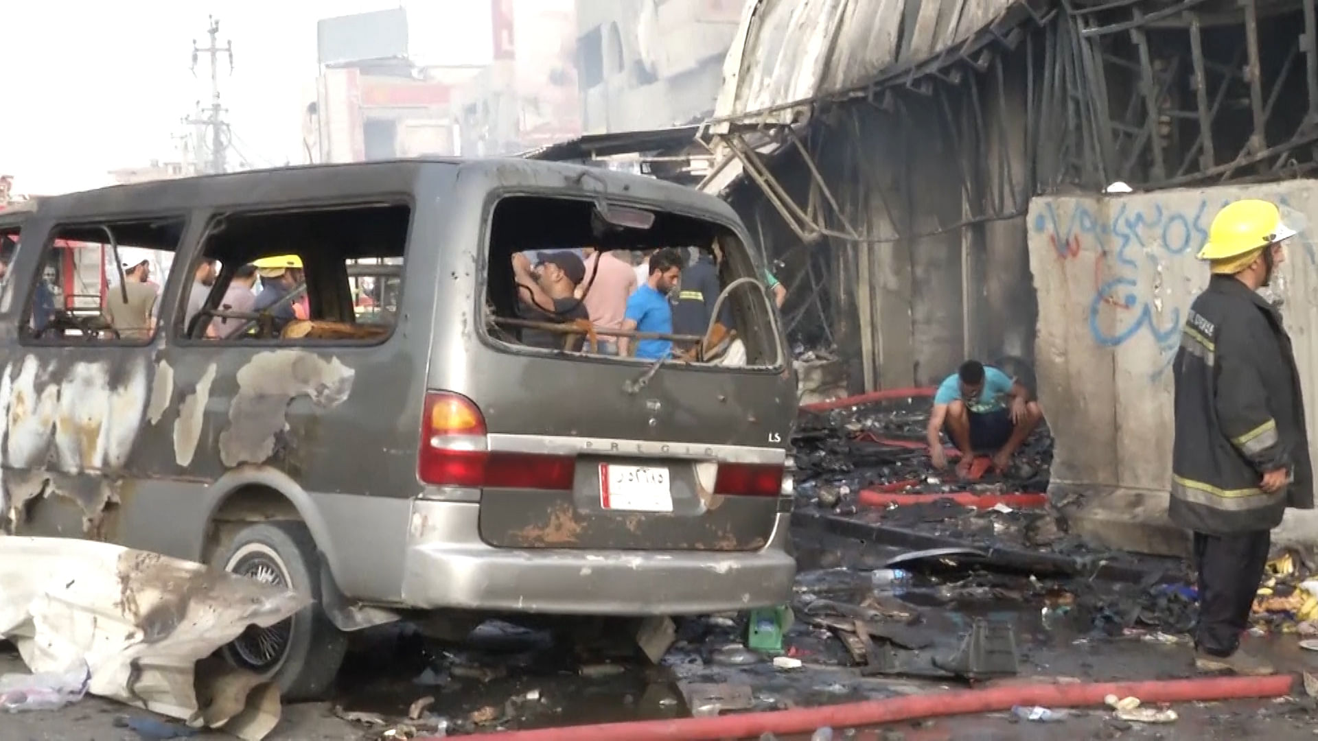 A suicide bomber targeted a market in a commercial area in the Iraqi capital, Baghdad, on Monday killing at least 14 people including two police officers. (Photo: AP screengrab)