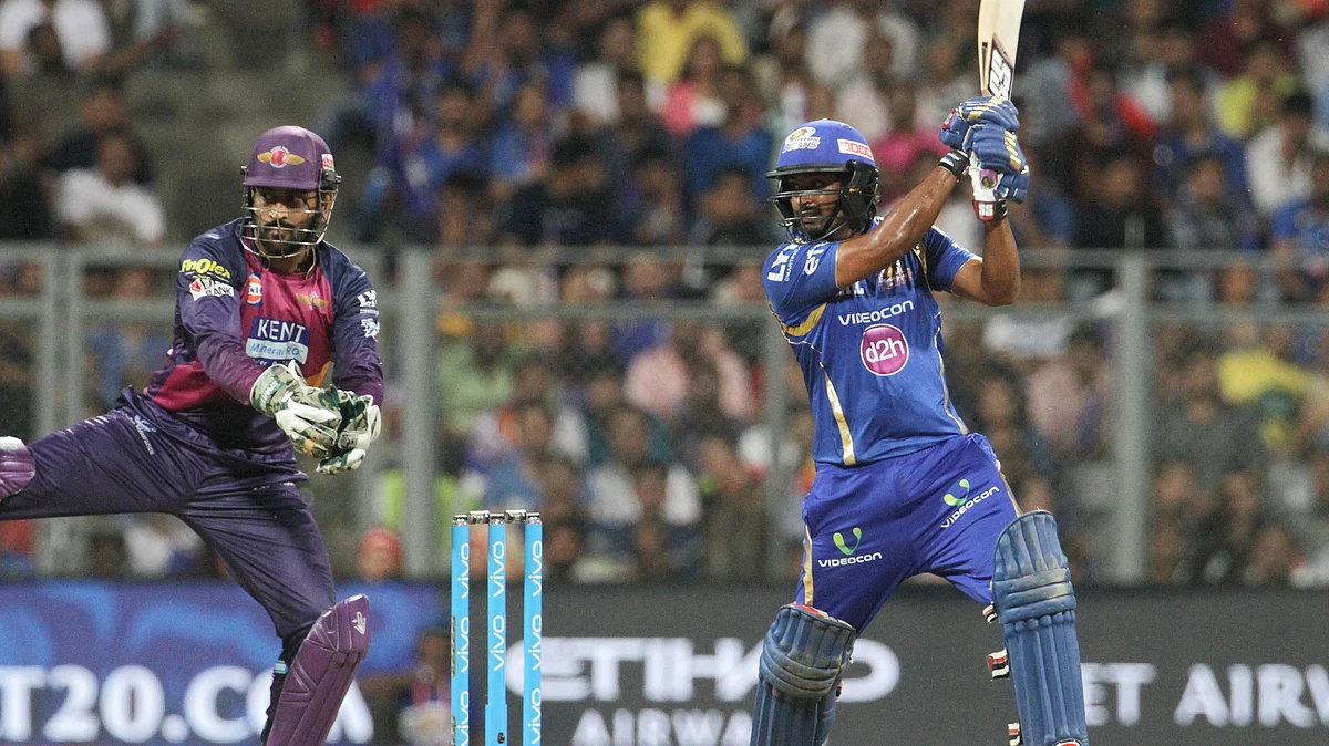 Ambati Rayudu tried saving the sinking boat for MI with his knock of 22 from 27 balls (Photo: BCCI)