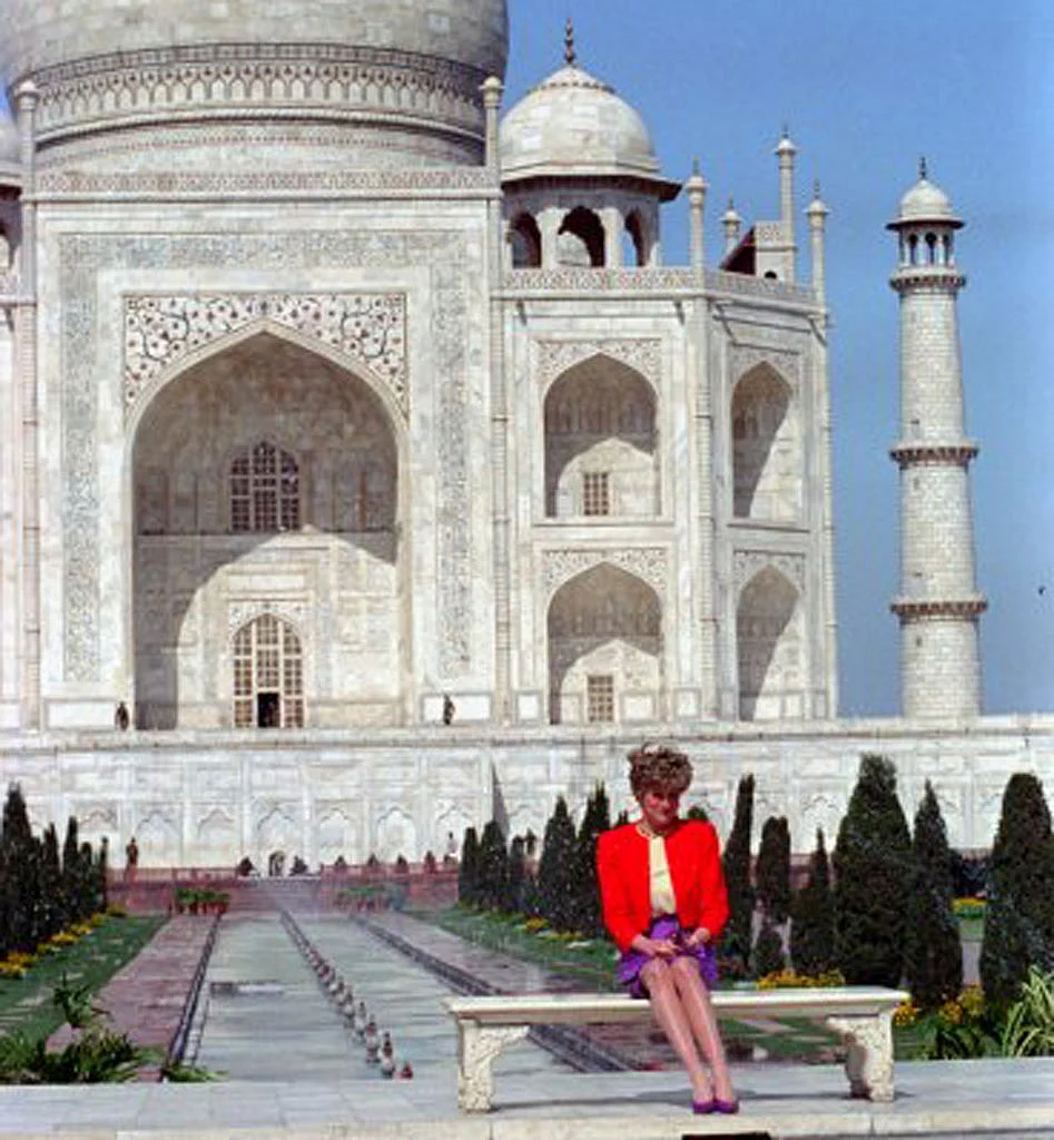Diana, Princess of Wales, sits in front of the Taj Mahal in Agra city, India during a photo opportunity in this file picture taken 11 February, 1992. (Photo: Reuters)
