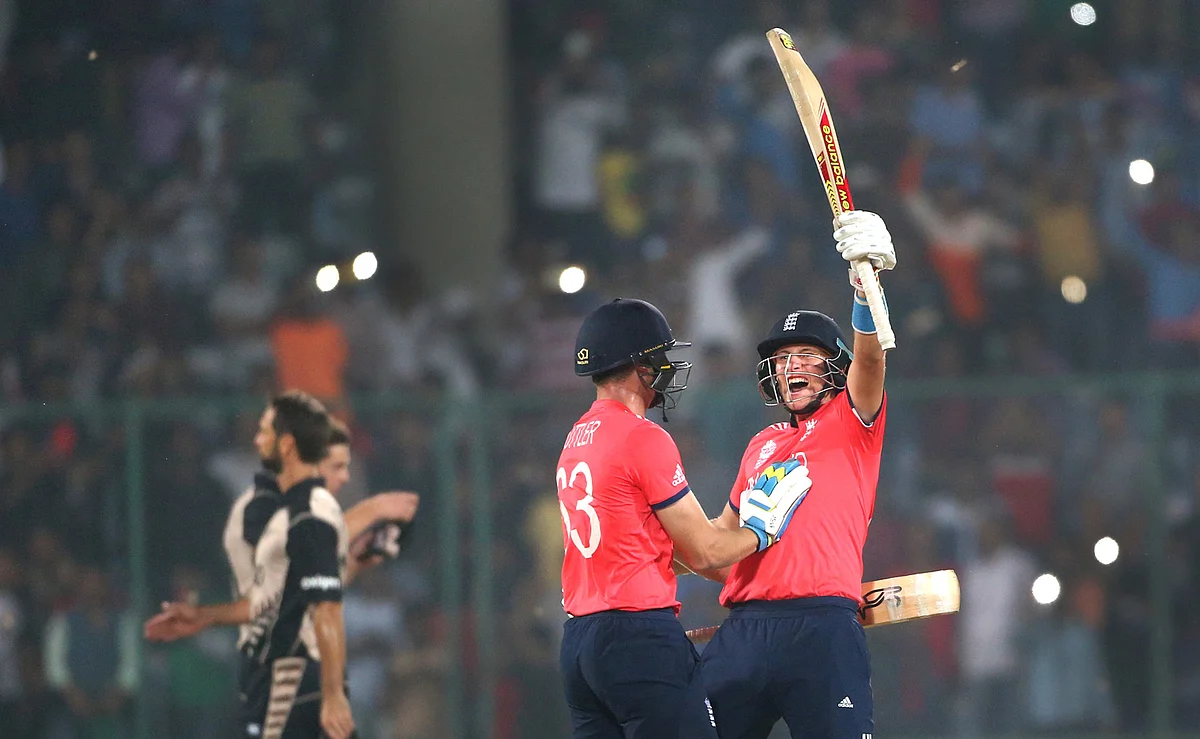 England celebrate their victory over New Zealand. (Photo: AP)