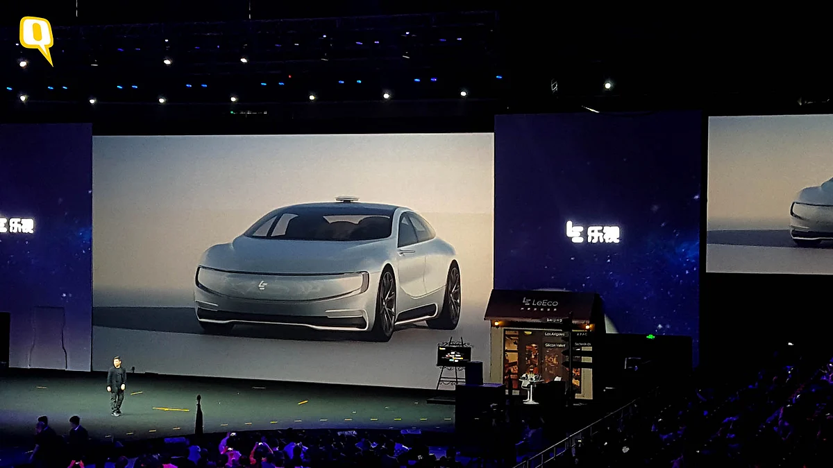 Le Super Car showcased at the LeEco event. (Photo: <b>The Quint</b>)