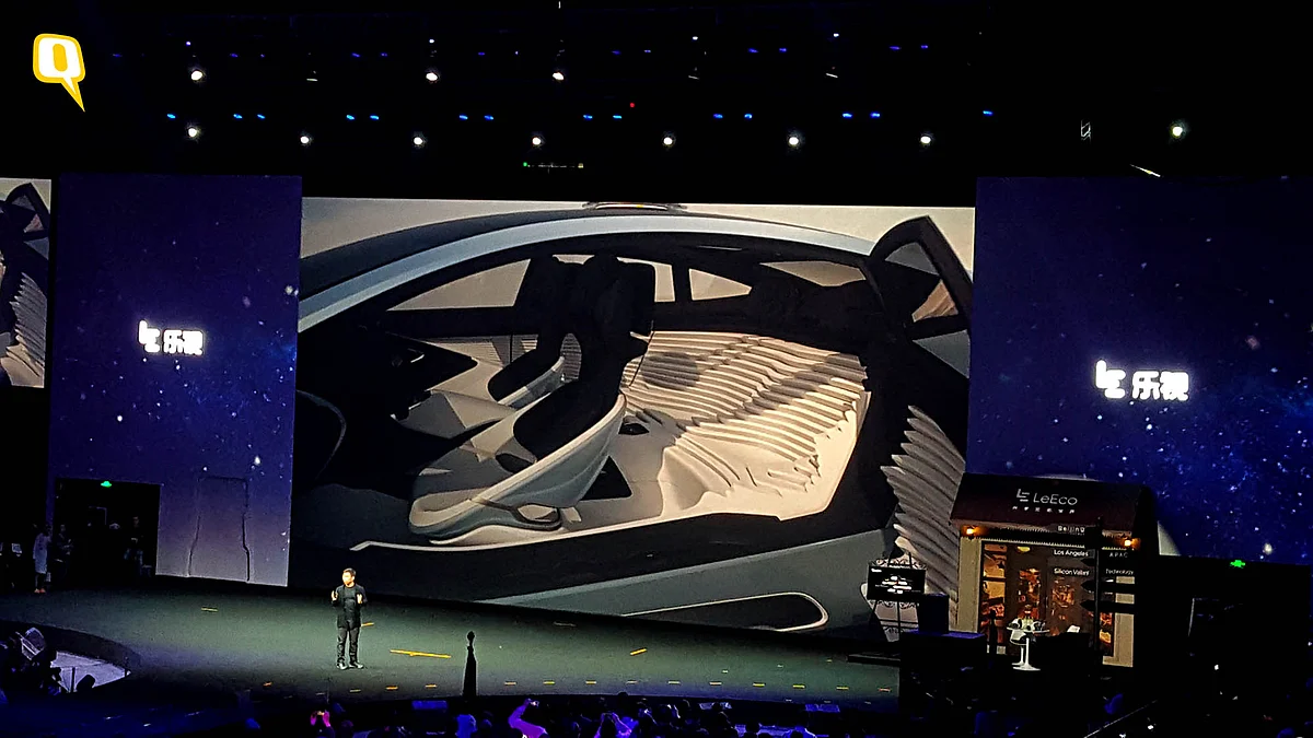 The interiors of the LeEco Super Car is your gateway to the future. (Photo: <b>The Quint</b>)