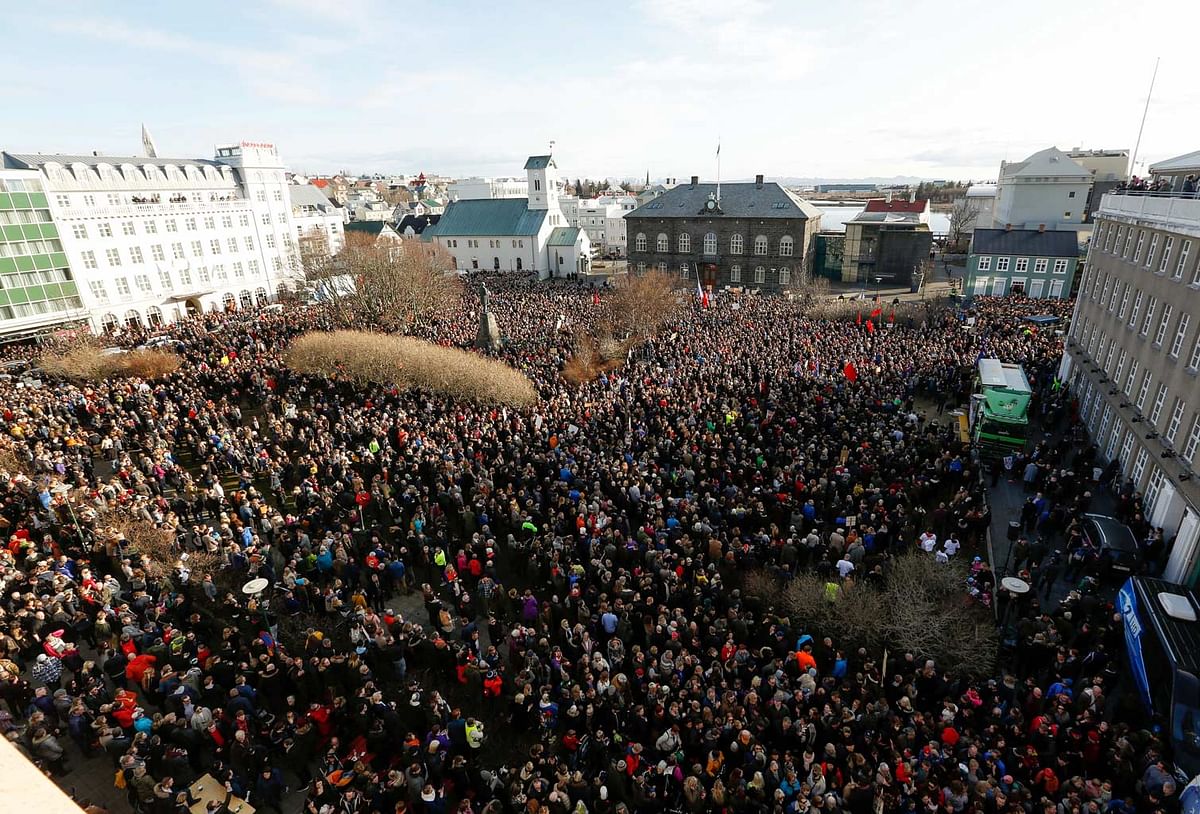 The Iceland government has promised elections by autumn but protesters want elections to be held now.