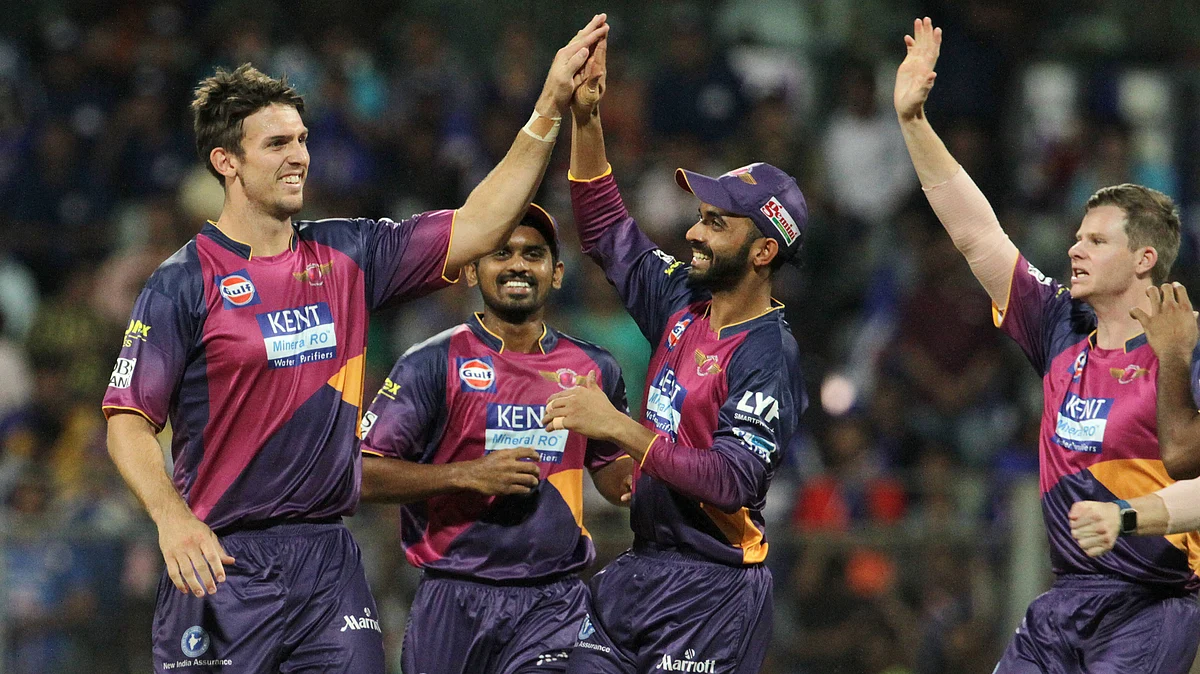 Marsh celebrates after his first wicket. (Photo: BCCI)