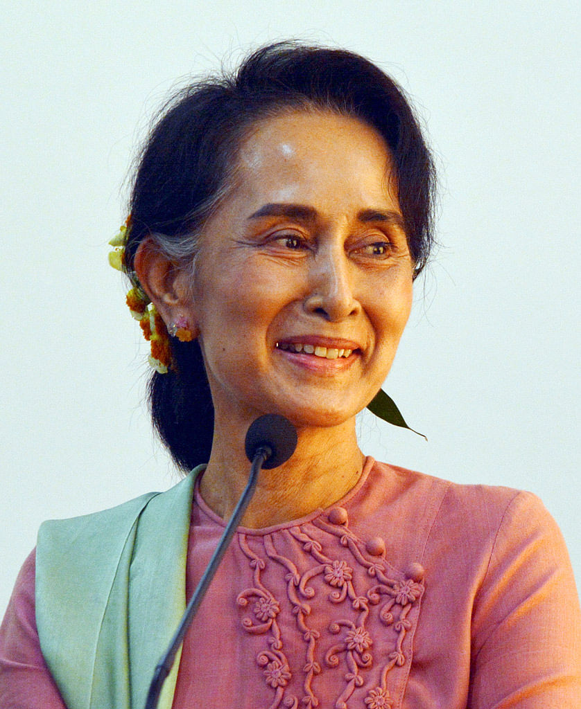 Suu Kyi is barred from becoming president under the constitution because her children are not Myanmar citizens.