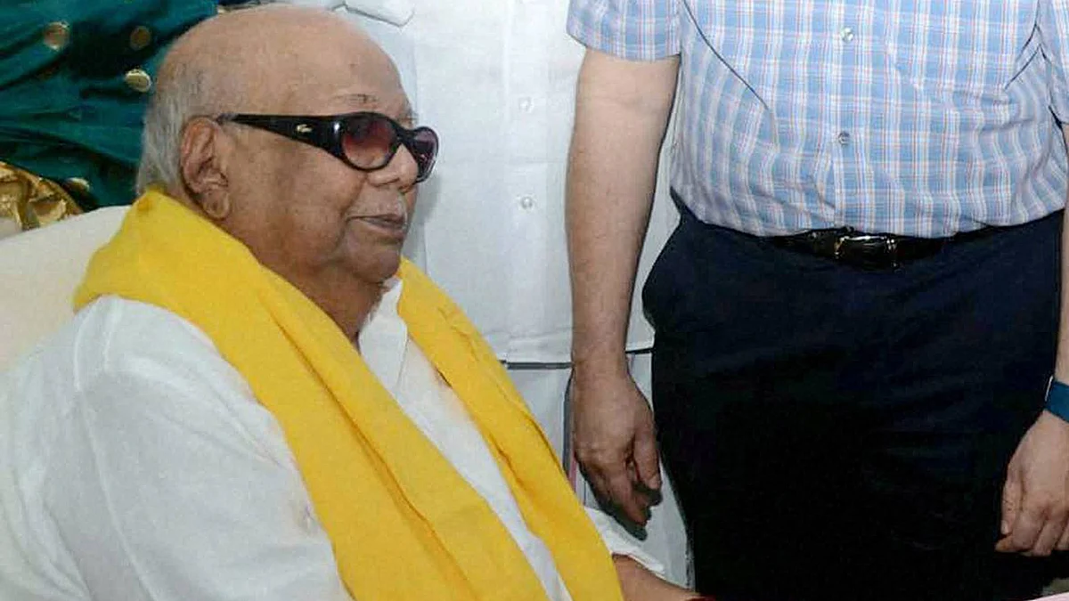 Karunanidhi, leader of the DMK which included flood prevention as part of their party agenda ( Photo : PTI )