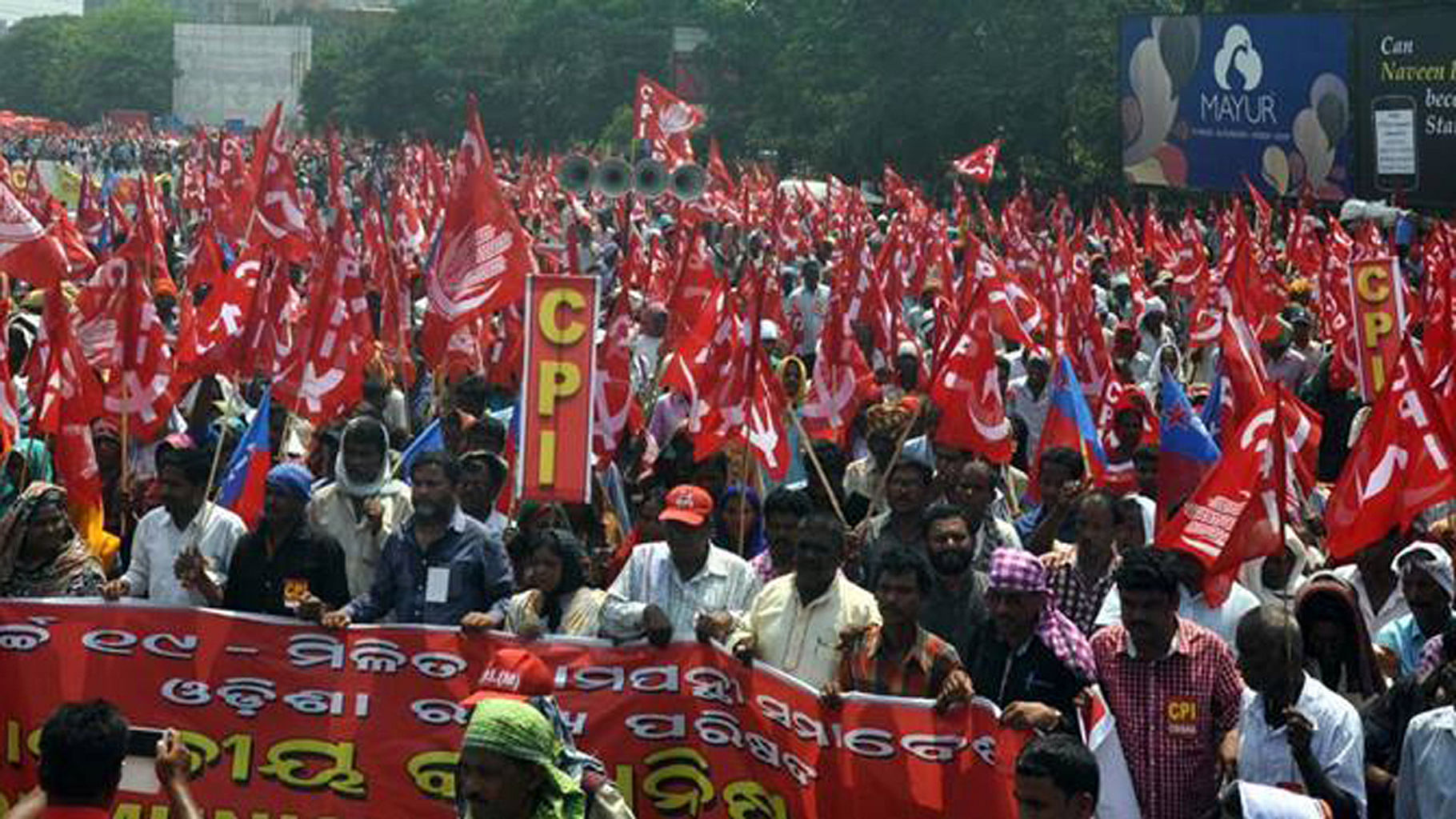 A CPI rally. (Photo Courtesy: Communist Party of India/<a href="https://www.facebook.com/cpofindia">Facebook</a>)