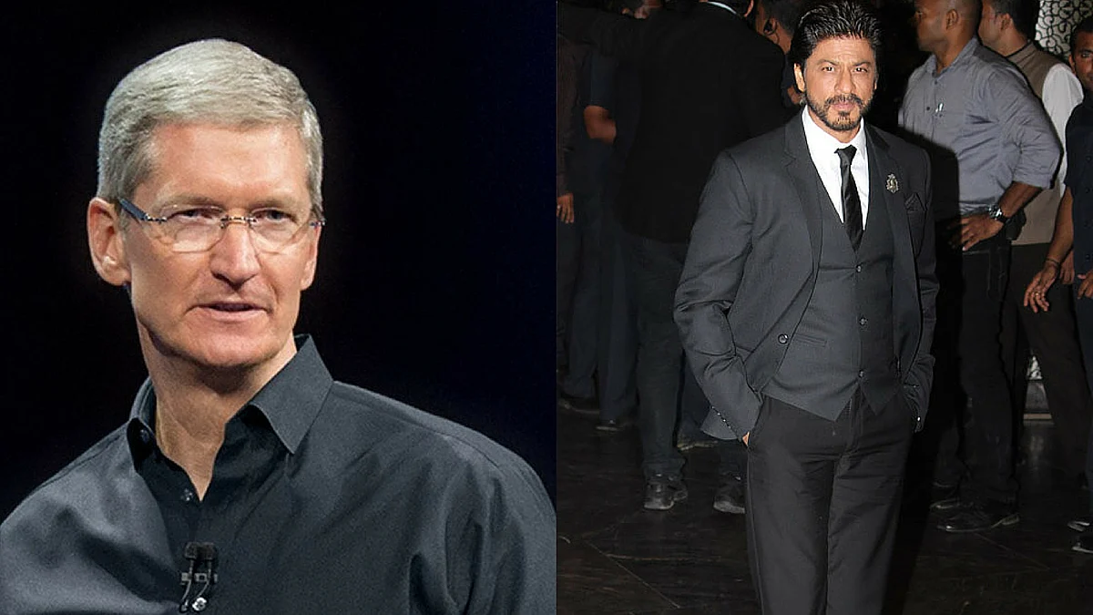 Tim Cook (Photo: Twitter) is visiting India and Shah Rukh Khan (Photo: Yogen Shah) has invited him over for dinner
